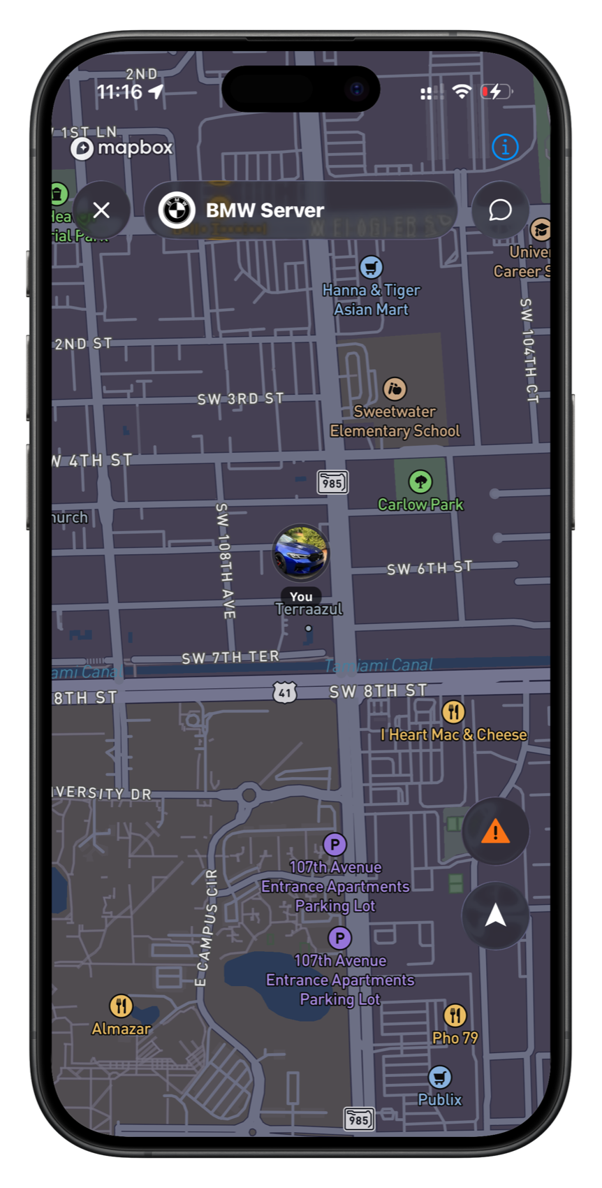 Brand server live map